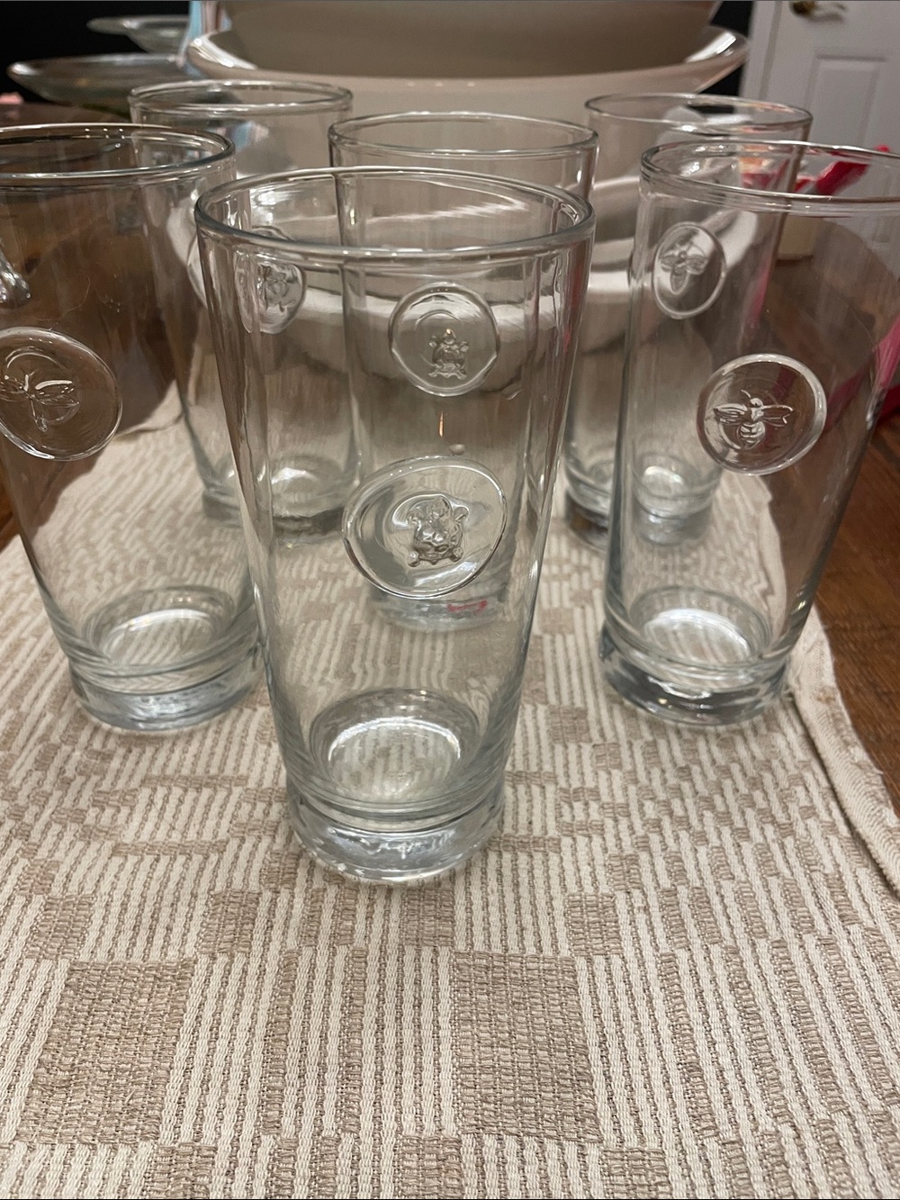 Juliska Clear Embossed Medallion Tumbler Set